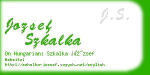 jozsef szkalka business card